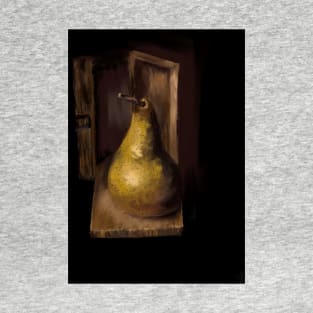 Pear in Wood Box Painting Renaissance Style T-Shirt